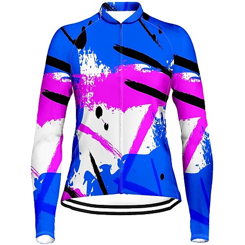21Grams Women's Cycling Jersey Long Sleeve Bike Jersey Top with 3 Rear Pockets Mountain Bike MTB Road Bike Cycling Breathable Quick Dry Moisture Wicking Reflective Strips Blue Graffiti Spandex Sports
21Grams Women's Cycling Jersey Long Sleeve Bike Jersey Top with 3 Rear Pockets Mountain Bike MTB Road Bike Cycling Breathable Quick Dry Moisture Wicking Reflective Strips Blue Graffiti Spandex Sports
