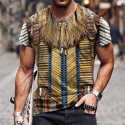 Men's Unisex T shirt Tee Tribal Graphic Prints Crew Neck Brown 3D Print Outdoor Street Short Sleeve Print Clothing Apparel Sports Designer Casual Big and Tall / Summer / Summer
Men's Unisex T shirt Tee Tribal Graphic Prints Crew Neck Brown 3D Print Outdoor Street Short Sleeve Print Clothing Apparel Sports Designer Casual Big and Tall / Summer / Summer