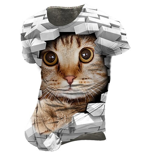 Men's Unisex T shirt Tee Cat Graphic Prints Crew Neck White 3D Print Outdoor Street Short Sleeve Print Clothing Apparel Vintage Sports Designer Casual / Summer / Summer
Men's Unisex T shirt Tee Cat Graphic Prints Crew Neck White 3D Print Outdoor Street Short Sleeve Print Clothing Apparel Vintage Sports Designer Casual / Summer / Summer