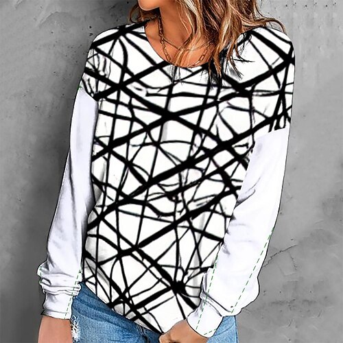 Women's Sweatshirt Pullover Retro White Graphic Geometric Tie Dye Casual Round Neck Long Sleeve S M L XL 2XL 3XL / Winter
Women's Sweatshirt Pullover Retro White Graphic Geometric Tie Dye Casual Round Neck Long Sleeve S M L XL 2XL 3XL / Winter