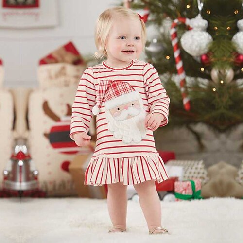 Kids Little Girls' Dress Striped T Shirt Dress Tee Dress Daily Vacation Print Red Long Sleeve Beautiful Sweet Dresses Christmas Fall Winter Regular Fit 2-6 Years
Kids Little Girls' Dress Striped T Shirt Dress Tee Dress Daily Vacation Print Red Long Sleeve Beautiful Sweet Dresses Christmas Fall Winter Regular Fit 2-6 Years
