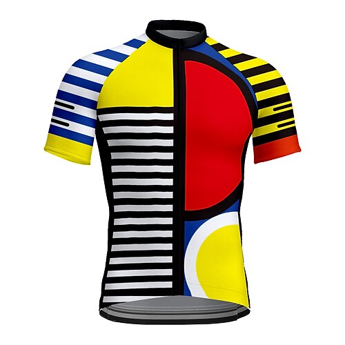 21Grams Men's Cycling Jersey Short Sleeve Bike Top with 3 Rear Pockets Mountain Bike MTB Road Bike Cycling Breathable Quick Dry Moisture Wicking Reflective Strips Yellow Stripes Polyester Spandex
21Grams Men's Cycling Jersey Short Sleeve Bike Top with 3 Rear Pockets Mountain Bike MTB Road Bike Cycling Breathable Quick Dry Moisture Wicking Reflective Strips Yellow Stripes Polyester Spandex