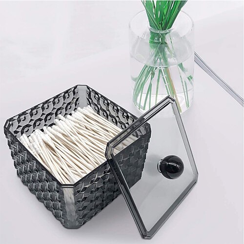 Translucent Makeup Storage Organizer Box Black Diamond Pattern Cosmetic Containers Lipstick Holder Remover Cotton Storage Box
Translucent Makeup Storage Organizer Box Black Diamond Pattern Cosmetic Containers Lipstick Holder Remover Cotton Storage Box