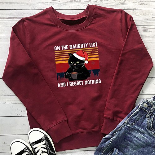 Women's Plus Size Christmas Tops Pullover Sweatshirt Hoodie Sweatshirt Cat Letter Long Sleeve Crewneck Casual Festival Vacation Cotton Fall Winter Green Pink
Women's Plus Size Christmas Tops Pullover Sweatshirt Hoodie Sweatshirt Cat Letter Long Sleeve Crewneck Casual Festival Vacation Cotton Fall Winter Green Pink