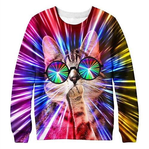 Men's Unisex Sweatshirt Pullover Crew Neck Cat Graphic Prints Print Daily Sports Holiday 3D Print Streetwear Designer Casual Clothing Apparel Hoodies Sweatshirts Long Sleeve Purple
Men's Unisex Sweatshirt Pullover Crew Neck Cat Graphic Prints Print Daily Sports Holiday 3D Print Streetwear Designer Casual Clothing Apparel Hoodies Sweatshirts Long Sleeve Purple
