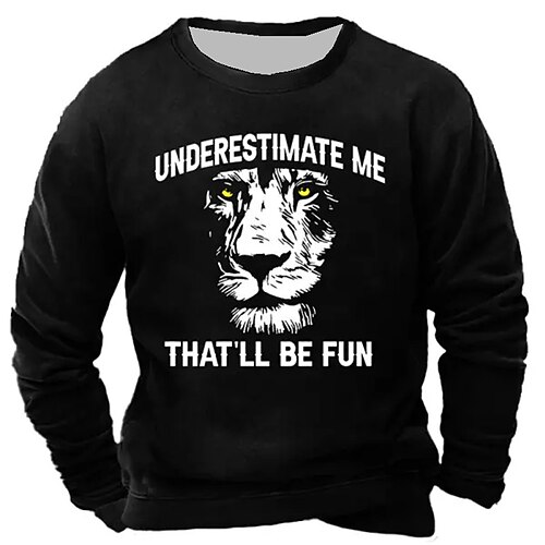 Men's Unisex Sweatshirt Pullover Navy Blue Black Crew Neck Animal Letter Graphic Prints Print Daily Sports Holiday 3D Print Streetwear Designer Casual Spring & Fall Clothing Apparel Hoodies
Men's Unisex Sweatshirt Pullover Navy Blue Black Crew Neck Animal Letter Graphic Prints Print Daily Sports Holiday 3D Print Streetwear Designer Casual Spring & Fall Clothing Apparel Hoodies