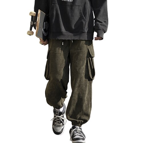 Men's Corduroy Pants Trousers Baggy Winter Pants Side Pockets Solid Colored Windproof Comfort Full Length Daily Streetwear Corduroy Chic & Modern Casual / Sporty Loose Fit Army Green Black
Men's Corduroy Pants Trousers Baggy Winter Pants Side Pockets Solid Colored Windproof Comfort Full Length Daily Streetwear Corduroy Chic & Modern Casual / Sporty Loose Fit Army Green Black