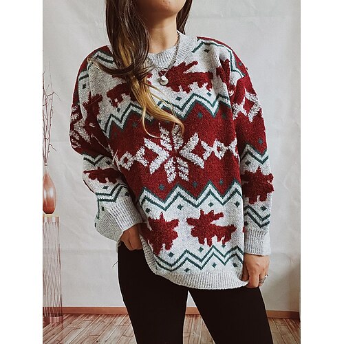 Women's Pullover Sweater Jumper Chunky Knit Tunic Knitted Solid Color Crew Neck Stylish Casual Home Daily Fall Winter S
Women's Pullover Sweater Jumper Chunky Knit Tunic Knitted Solid Color Crew Neck Stylish Casual Home Daily Fall Winter S