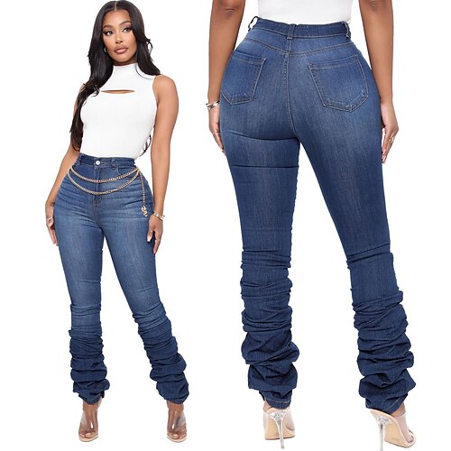 Women's Tights Pants Trousers Denim Dark Blue High Waist Fashion Casual Office Daily Stretchy Full Length S M L XL XXL
Women's Tights Pants Trousers Denim Dark Blue High Waist Fashion Casual Office Daily Stretchy Full Length S M L XL XXL