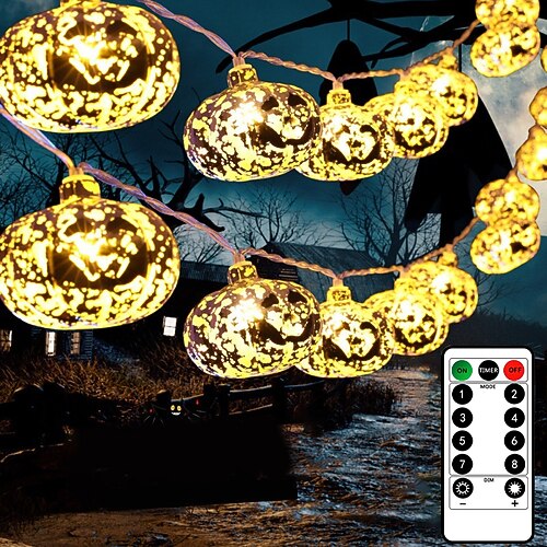 Halloween Decoration Lights Pumpkin String Lights 8 Modes 3m 20LED 9.8 FT with Remote Control for Indoor Outdoor Festival Party Holiday
Halloween Decoration Lights Pumpkin String Lights 8 Modes 3m 20LED 9.8 FT with Remote Control for Indoor Outdoor Festival Party Holiday