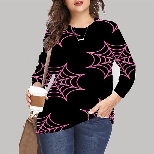 Women's Plus Size Tops Pullover Sweatshirt Hoodie Sweatshirt Graphic Print Long Sleeve Crewneck Casual Halloween Halloween Daily Microfiber Fall Winter Purple
Women's Plus Size Tops Pullover Sweatshirt Hoodie Sweatshirt Graphic Print Long Sleeve Crewneck Casual Halloween Halloween Daily Microfiber Fall Winter Purple