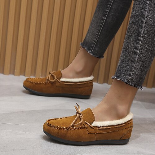 Women's Slip-Ons Comfort Shoes Booties Ankle Boots Winter Flat Heel Round Toe Suede Loafer Black Red Brown
Women's Slip-Ons Comfort Shoes Booties Ankle Boots Winter Flat Heel Round Toe Suede Loafer Black Red Brown