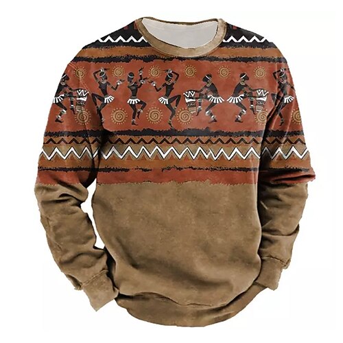 Men's Unisex Sweatshirt Pullover Tribal Graphic Prints Print Daily Sports Holiday 3D Print Streetwear Designer Casual Hoodies Sweatshirts Long Sleeve Brown
Men's Unisex Sweatshirt Pullover Tribal Graphic Prints Print Daily Sports Holiday 3D Print Streetwear Designer Casual Hoodies Sweatshirts Long Sleeve Brown