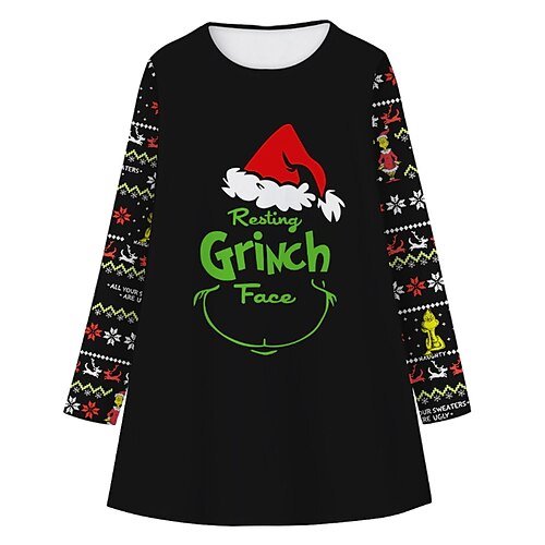Kids Little Girls' Dress Cartoon A Line Dress Christmas Vacation Green Black Blue Long Sleeve Princess Beautiful Dresses Fall Winter Regular Fit 3-10 Years
Kids Little Girls' Dress Cartoon A Line Dress Christmas Vacation Green Black Blue Long Sleeve Princess Beautiful Dresses Fall Winter Regular Fit 3-10 Years