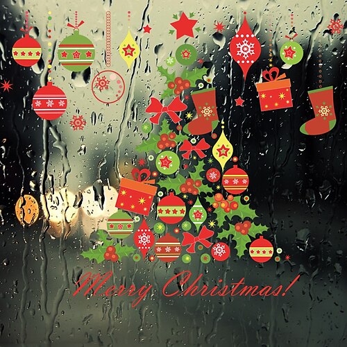 Christmas Stockings Colored Balls Christmas Tree Merry Christmas New Year window decoration wall stickers
Christmas Stockings Colored Balls Christmas Tree Merry Christmas New Year window decoration wall stickers