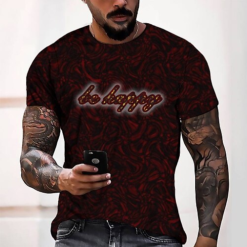 Men's T shirt Tee Tee Graphic Round Neck Red 3D Print Casual Daily Short Sleeve 3D Print Clothing Apparel Fashion Cool Designer Comfortable / Summer / Summer
Men's T shirt Tee Tee Graphic Round Neck Red 3D Print Casual Daily Short Sleeve 3D Print Clothing Apparel Fashion Cool Designer Comfortable / Summer / Summer