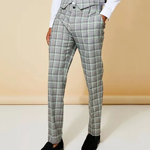 Men's Chinos Trousers Jogger Pants Plaid Dress Pants Front Pocket Plaid Checkered Lattice Tartan Comfort Business Casual Daily Basic Streetwear Gray Micro-elastic
Men's Chinos Trousers Jogger Pants Plaid Dress Pants Front Pocket Plaid Checkered Lattice Tartan Comfort Business Casual Daily Basic Streetwear Gray Micro-elastic