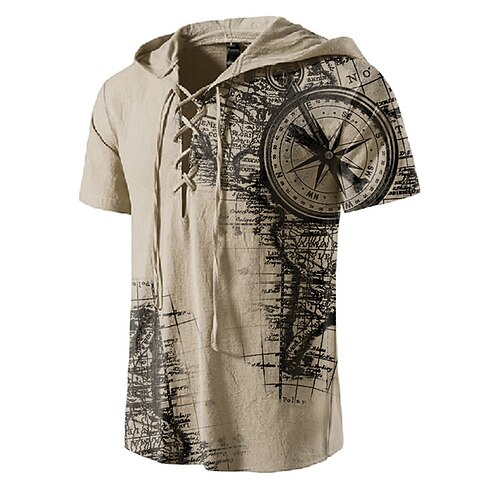 Men's Unisex T shirt Tee Graphic Prints Compass Hooded Khaki Short Sleeve 3D Print Outdoor Street Lace up Print Tops Basic Sports Designer Casual
Men's Unisex T shirt Tee Graphic Prints Compass Hooded Khaki Short Sleeve 3D Print Outdoor Street Lace up Print Tops Basic Sports Designer Casual