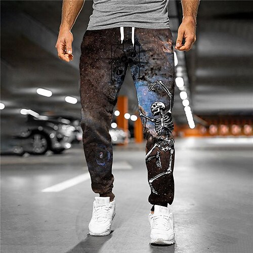Men's Sweatpants Joggers Trousers Side Pockets 3D Print Elastic Drawstring Design Graphic Skull Breathable Soft Daily Leisure Sports Designer Casual / Sporty Black Micro-elastic / Elasticity
Men's Sweatpants Joggers Trousers Side Pockets 3D Print Elastic Drawstring Design Graphic Skull Breathable Soft Daily Leisure Sports Designer Casual / Sporty Black Micro-elastic / Elasticity