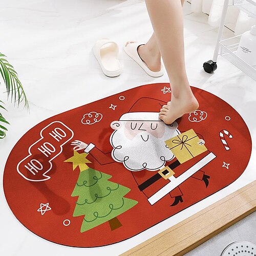 Christmas Bath Mat Diatomaceous Earth Super Absorbent Toilet Door Quick-Drying Foot Mat Entry Door Mat Christmas Decor Non-Slip Mat
Christmas Bath Mat Diatomaceous Earth Super Absorbent Toilet Door Quick-Drying Foot Mat Entry Door Mat Christmas Decor Non-Slip Mat