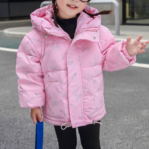 Kids Unisex Down Coat Outerwear Animal Cartoon Long Sleeve Coat Daily Active Cool Black Pink White Winter Fall 2-8 Years
Kids Unisex Down Coat Outerwear Animal Cartoon Long Sleeve Coat Daily Active Cool Black Pink White Winter Fall 2-8 Years