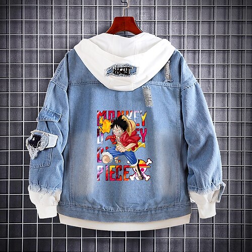 Inspired by One Piece Film: Red Monkey D. Luffy Sabo Portgas·D· Ace Anime Cartoon Manga Anime Denim Jacket Harajuku Kawaii Coat For Men's Women's Unisex Adults' Hot Stamping Denim
Inspired by One Piece Film: Red Monkey D. Luffy Sabo Portgas·D· Ace Anime Cartoon Manga Anime Denim Jacket Harajuku Kawaii Coat For Men's Women's Unisex Adults' Hot Stamping Denim