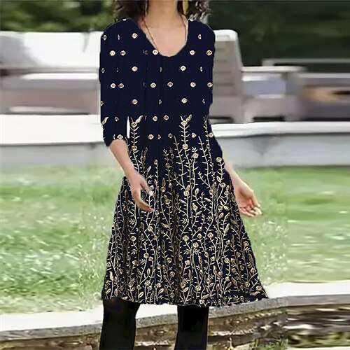 Women's Casual Dress T Shirt Dress Tee Dress Short Mini Dress Black Long Sleeve Floral Pocket Print Fall Winter V Neck Vacation Casual 2022 S M L XL XXL 3XL
Women's Casual Dress T Shirt Dress Tee Dress Short Mini Dress Black Long Sleeve Floral Pocket Print Fall Winter V Neck Vacation Casual 2022 S M L XL XXL 3XL