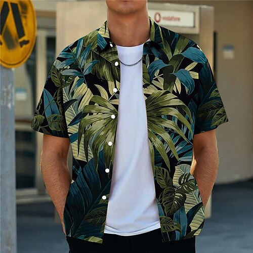 Men's Shirt Leaves Turndown Black 3D Print Outdoor Street Short Sleeves Button-Down Print Clothing Apparel Fashion Designer Casual Breathable / Summer / Spring / Summer
Men's Shirt Leaves Turndown Black 3D Print Outdoor Street Short Sleeves Button-Down Print Clothing Apparel Fashion Designer Casual Breathable / Summer / Spring / Summer