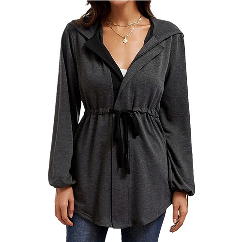 Women's Windproof Warm Outdoor Street Daily Vacation Lace up Open Front Hoodie Fashion Modern Street Style Solid Color Regular Fit Outerwear Long Sleeve Winter Fall Black Dark Gray S M L XL XXL
Women's Windproof Warm Outdoor Street Daily Vacation Lace up Open Front Hoodie Fashion Modern Street Style Solid Color Regular Fit Outerwear Long Sleeve Winter Fall Black Dark Gray S M L XL XXL