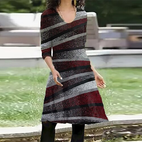 Women's Casual Dress T Shirt Dress Tee Dress Short Mini Dress Gray Long Sleeve Geometric Striped Pocket Print Fall Winter V Neck Vacation Casual 2022 S M L XL XXL 3XL
Women's Casual Dress T Shirt Dress Tee Dress Short Mini Dress Gray Long Sleeve Geometric Striped Pocket Print Fall Winter V Neck Vacation Casual 2022 S M L XL XXL 3XL