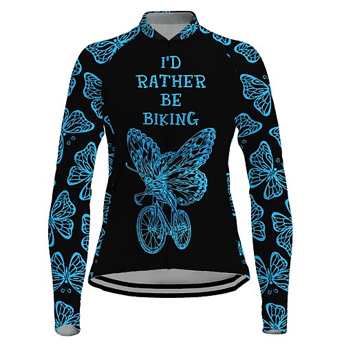 21Grams Women's Cycling Jersey Long Sleeve Bike Jersey Top with 3 Rear Pockets Mountain Bike MTB Road Bike Cycling Breathable Quick Dry Moisture Wicking Reflective Strips Black Butterfly Spandex
21Grams Women's Cycling Jersey Long Sleeve Bike Jersey Top with 3 Rear Pockets Mountain Bike MTB Road Bike Cycling Breathable Quick Dry Moisture Wicking Reflective Strips Black Butterfly Spandex