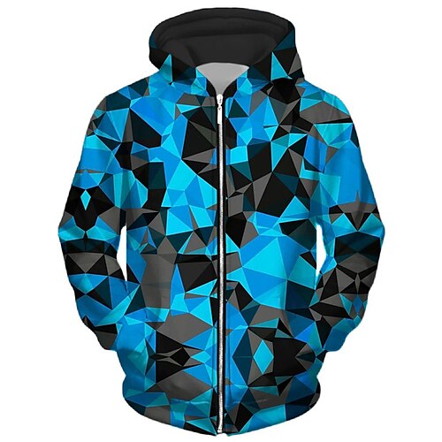 Hombre Sudadera con capucha y cremallera completa Chaqueta Azul Piscina Con Capucha Geométrico Estampados Cremallera Estampado Deporte Diario Deportes Impresión 3D Ropa de calle Design Casual
Hombre Sudadera con capucha y cremallera completa Chaqueta Azul Piscina Con Capucha Geométrico Estampados Cremallera Estampado Deporte Diario Deportes Impresión 3D Ropa de calle Design Casual