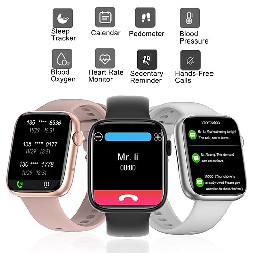 696 DT103 Smart Watch 1.9 inch Smartwatch Fitness Running Watch Bluetooth Pedometer Call Reminder Sleep Tracker Compatible with Android iOS Women Men Hands-Free Calls Message Reminder Custom Watch
696 DT103 Smart Watch 1.9 inch Smartwatch Fitness Running Watch Bluetooth Pedometer Call Reminder Sleep Tracker Compatible with Android iOS Women Men Hands-Free Calls Message Reminder Custom Watch