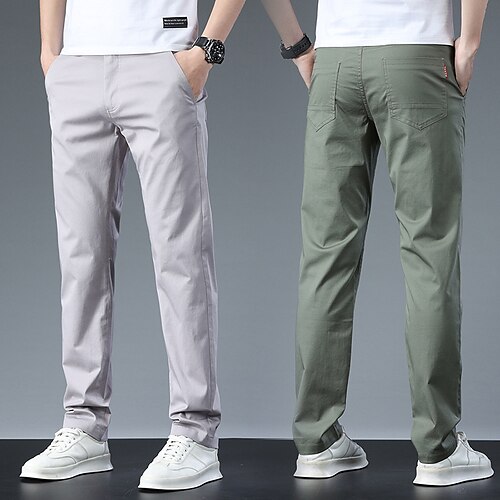 Men's Trousers Casual Pants Pocket Straight Leg Solid Color Comfort Breathable Casual Daily Streetwear Cotton Blend Sports Stylish ArmyGreen Khaki Micro-elastic
Men's Trousers Casual Pants Pocket Straight Leg Solid Color Comfort Breathable Casual Daily Streetwear Cotton Blend Sports Stylish ArmyGreen Khaki Micro-elastic