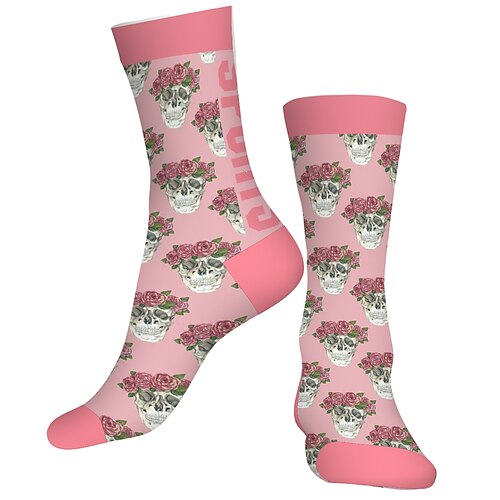 Socks Cycling Socks Halloween Socks Men's Women's Bike / Cycling Breathable Soft Comfortable 1 Pair Skull Floral Botanical Cotton Rosy Pink S M L / Stretchy
Socks Cycling Socks Halloween Socks Men's Women's Bike / Cycling Breathable Soft Comfortable 1 Pair Skull Floral Botanical Cotton Rosy Pink S M L / Stretchy