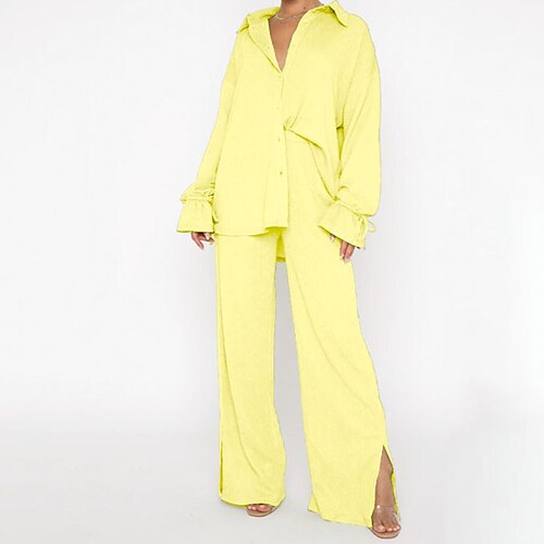 Women's Suits Breathable Comfortable Outdoor Going out Casual Daily Weekend Lace up Single Breasted Turndown Street Style Solid Color Regular Fit Outerwear Long Sleeve Winter Fall Green Yellow Light
Women's Suits Breathable Comfortable Outdoor Going out Casual Daily Weekend Lace up Single Breasted Turndown Street Style Solid Color Regular Fit Outerwear Long Sleeve Winter Fall Green Yellow Light