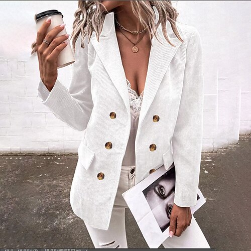 Dame Blazer Hold Varm Åndbart Kontor Arbejde Ferie Knap Lomme Dobbeltradet Aftæpning Aktiv Mode OL stil Moderne Helfarve Regulær Overtøj Langærmet Vinter Efterår Flåde Sort Blå S M L XL XXL 3XL
Dame Blazer Hold Varm Åndbart Kontor Arbejde Ferie Knap Lomme Dobbeltradet Aftæpning Aktiv Mode OL stil Moderne Helfarve Regulær Overtøj Langærmet Vinter Efterår Flåde Sort Blå S M L XL XXL 3XL