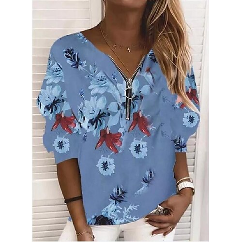 Women's Sweatshirt Pullover V Neck Floral Quarter Zip Print Holiday Weekend 3D Print Active Streetwear Clothing Apparel Hoodies Sweatshirts Green White
Women's Sweatshirt Pullover V Neck Floral Quarter Zip Print Holiday Weekend 3D Print Active Streetwear Clothing Apparel Hoodies Sweatshirts Green White