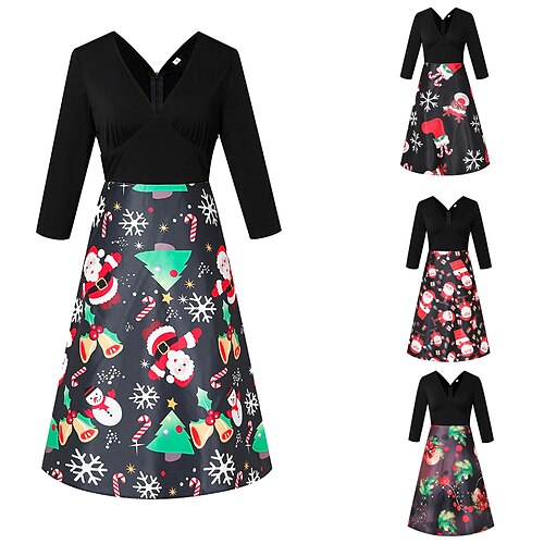 Vintage 1950s Hepburn Vintage Dress Party Costume Prom Dress Women's Costume Vintage Cosplay Christmas Gifts Christmas Party / Cocktail 3/4 Length Sleeve Knee Length A-Line Christmas / Spandex
Vintage 1950s Hepburn Vintage Dress Party Costume Prom Dress Women's Costume Vintage Cosplay Christmas Gifts Christmas Party / Cocktail 3/4 Length Sleeve Knee Length A-Line Christmas / Spandex
