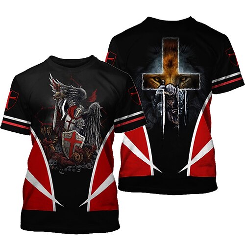 Men's Unisex T shirt Tee Graphic Prints Cross Crew Neck Red 3D Print Outdoor Street Short Sleeve Print Clothing Apparel Sports Designer Casual Big and Tall / Summer / Summer
Men's Unisex T shirt Tee Graphic Prints Cross Crew Neck Red 3D Print Outdoor Street Short Sleeve Print Clothing Apparel Sports Designer Casual Big and Tall / Summer / Summer