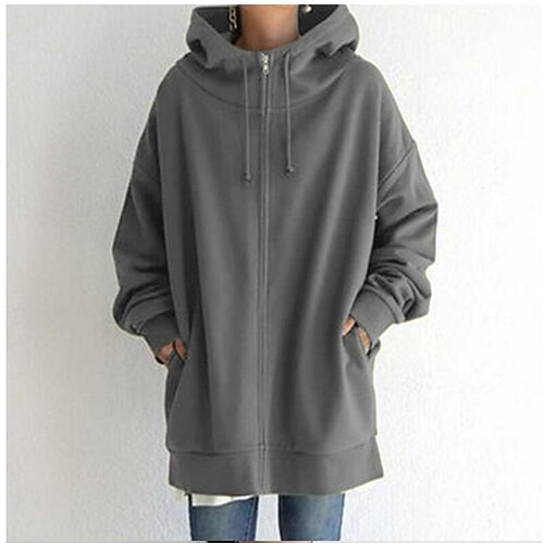 2021 Autumn And Winter European Women's Clothing Amazon Wish Street Sweater Zipper Hooded Long Fleece Sweater
2021 Autumn And Winter European Women's Clothing Amazon Wish Street Sweater Zipper Hooded Long Fleece Sweater