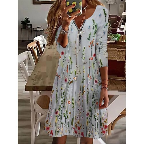 Women's Casual Dress A Line Dress Knee Length Dress Gray Light gray Dark Gray Long Sleeve Floral Zipper Print Fall Winter V Neck Vacation Casual 2022 S M L XL 2XL 3XL 4XL 5XL 6XL
Women's Casual Dress A Line Dress Knee Length Dress Gray Light gray Dark Gray Long Sleeve Floral Zipper Print Fall Winter V Neck Vacation Casual 2022 S M L XL 2XL 3XL 4XL 5XL 6XL