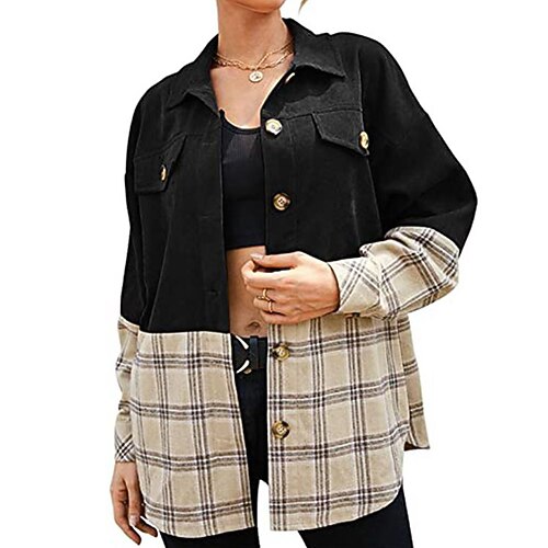 Women's Casual Jacket Warm Breathable Outdoor Daily Wear Vacation Going out Pocket Print Single Breasted Turndown Active Sports Comfortable Street Style Plaid Regular Fit Outerwear Long Sleeve Winter
Women's Casual Jacket Warm Breathable Outdoor Daily Wear Vacation Going out Pocket Print Single Breasted Turndown Active Sports Comfortable Street Style Plaid Regular Fit Outerwear Long Sleeve Winter