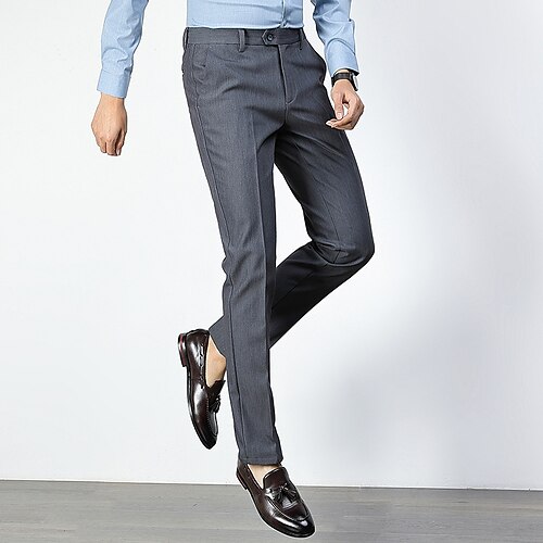 Men's Dress Pants Chinos Trousers Pocket Solid Colored Comfort Soft Office Business Daily Chic & Modern Formal Black Gray Micro-elastic / Spring
Men's Dress Pants Chinos Trousers Pocket Solid Colored Comfort Soft Office Business Daily Chic & Modern Formal Black Gray Micro-elastic / Spring