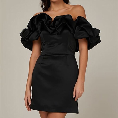 Women's Party Dress Bodycon Mini Dress Black Blue Pink Short Sleeve Pure Color Ruched Winter Fall Autumn Off Shoulder Fashion Party Slim 2022 S M L XL XXL 3XL
Women's Party Dress Bodycon Mini Dress Black Blue Pink Short Sleeve Pure Color Ruched Winter Fall Autumn Off Shoulder Fashion Party Slim 2022 S M L XL XXL 3XL