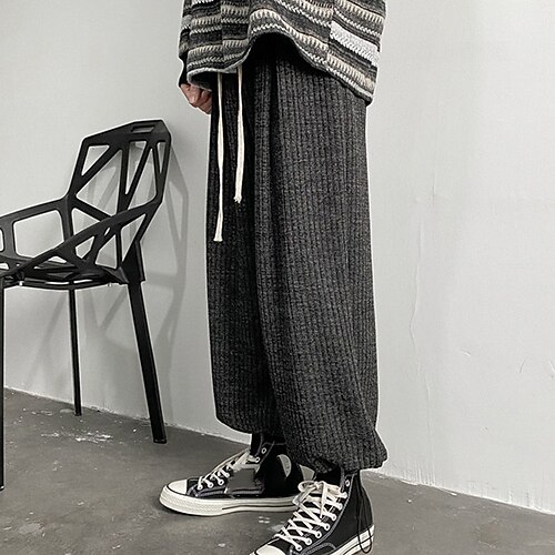 Men's Trousers Winter Pants Casual Pants Corduroy Pants Pocket Elastic Waist Leg Drawstring Solid Colored Comfort Warm Daily Corduroy Streetwear Loose Black Grey Micro-elastic / Elasticity
Men's Trousers Winter Pants Casual Pants Corduroy Pants Pocket Elastic Waist Leg Drawstring Solid Colored Comfort Warm Daily Corduroy Streetwear Loose Black Grey Micro-elastic / Elasticity