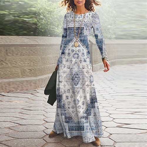 Women's Casual Dress Swing Dress Long Dress Maxi Dress Blue Light Blue Long Sleeve Geometric Pocket Winter Fall V Neck Winter Dress Fall Dress 2022 S M L XL XXL 3XL
Women's Casual Dress Swing Dress Long Dress Maxi Dress Blue Light Blue Long Sleeve Geometric Pocket Winter Fall V Neck Winter Dress Fall Dress 2022 S M L XL XXL 3XL