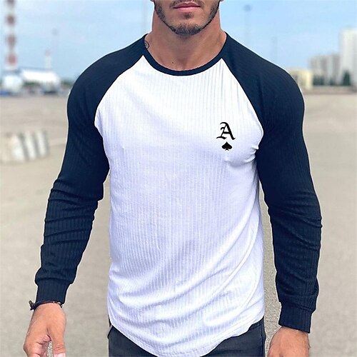 Men's T shirt Tee Graphic Poker Crew Neck White Print Street Sports Long Sleeve Print Clothing Apparel Fashion Designer Casual Comfortable
Men's T shirt Tee Graphic Poker Crew Neck White Print Street Sports Long Sleeve Print Clothing Apparel Fashion Designer Casual Comfortable