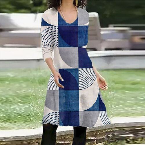 Women's Casual Dress T Shirt Dress Tee Dress Short Mini Dress Blue Long Sleeve Geometric Color Block Pocket Print Fall Winter V Neck Vacation Casual 2022 S M L XL XXL 3XL
Women's Casual Dress T Shirt Dress Tee Dress Short Mini Dress Blue Long Sleeve Geometric Color Block Pocket Print Fall Winter V Neck Vacation Casual 2022 S M L XL XXL 3XL