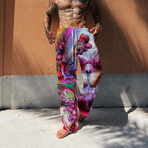 Men's Trousers Beach Pants Drawstring Elastic Waist 3D Print Cartoon Graphic Prints Flower / Floral Comfort Breathable Casual Daily Holiday Streetwear Designer Purple
Men's Trousers Beach Pants Drawstring Elastic Waist 3D Print Cartoon Graphic Prints Flower / Floral Comfort Breathable Casual Daily Holiday Streetwear Designer Purple